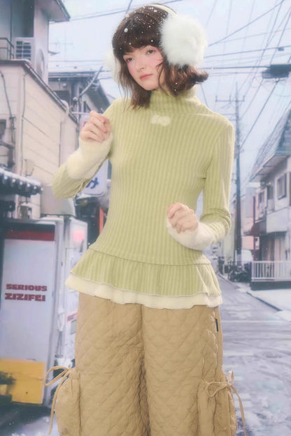 American Retro Striped Knit Top