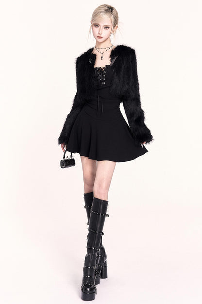 Romantic Lace Square Neck Dress