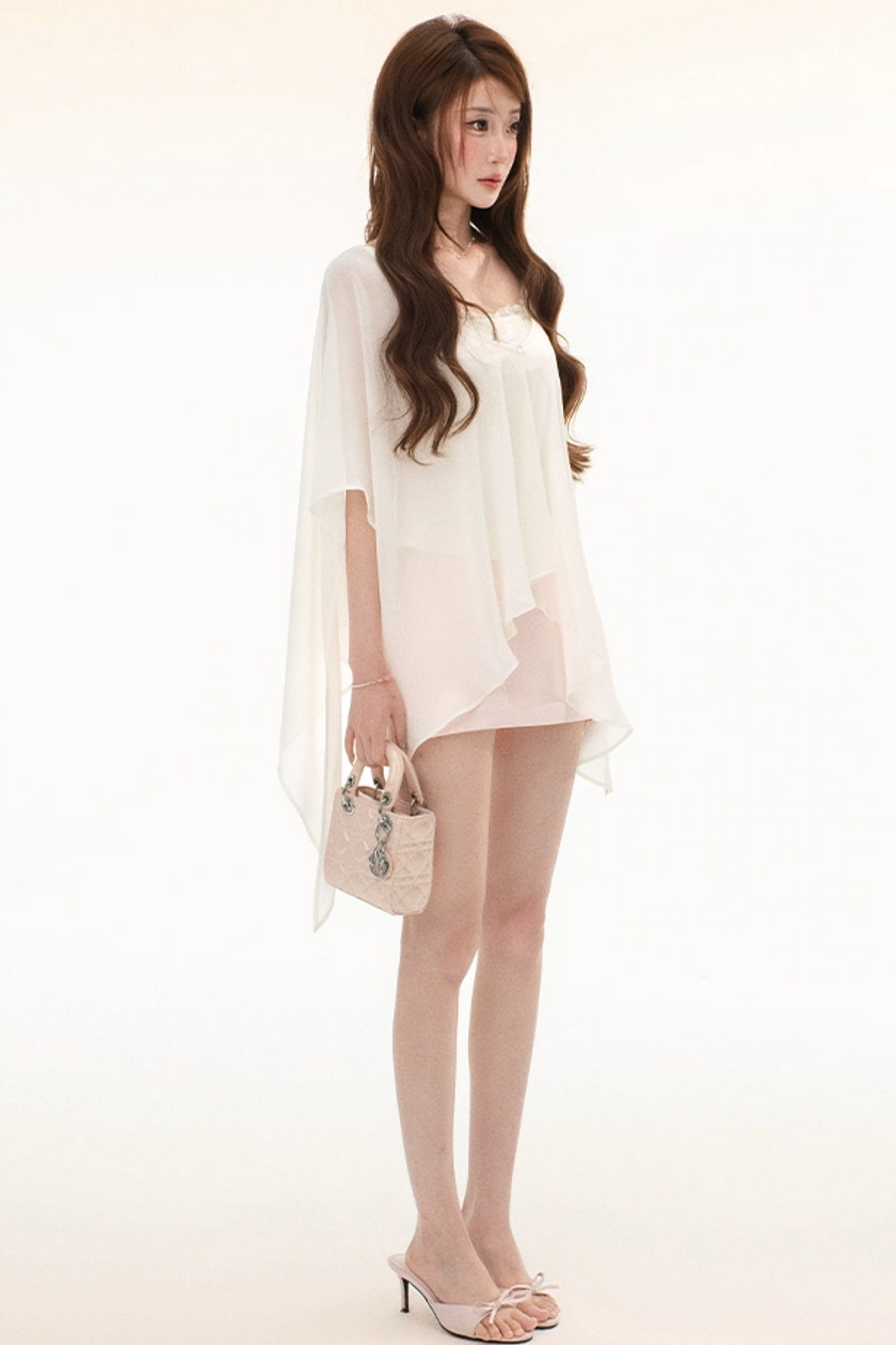 Satin Lace Off-Shoulder Top Set-Up