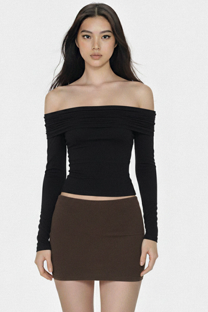 One-Shoulder Backless Blouse