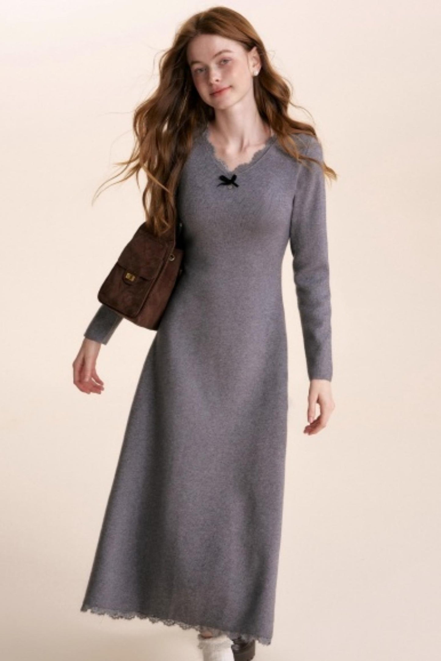 Romantic Lace Knit Dress