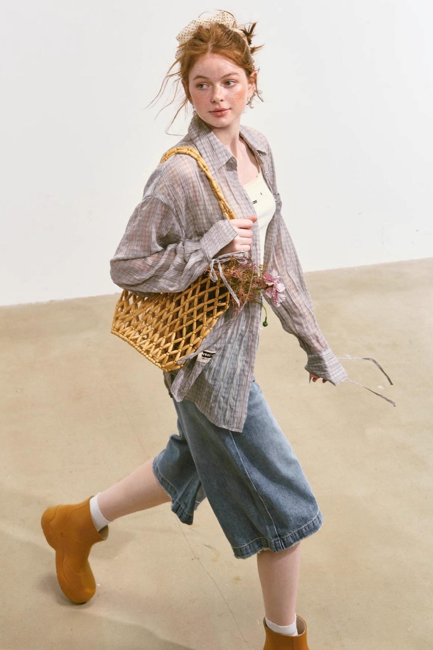 Summer Wide-Leg Denim Pants