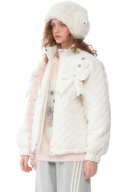 Retro Style White Cotton Jacket