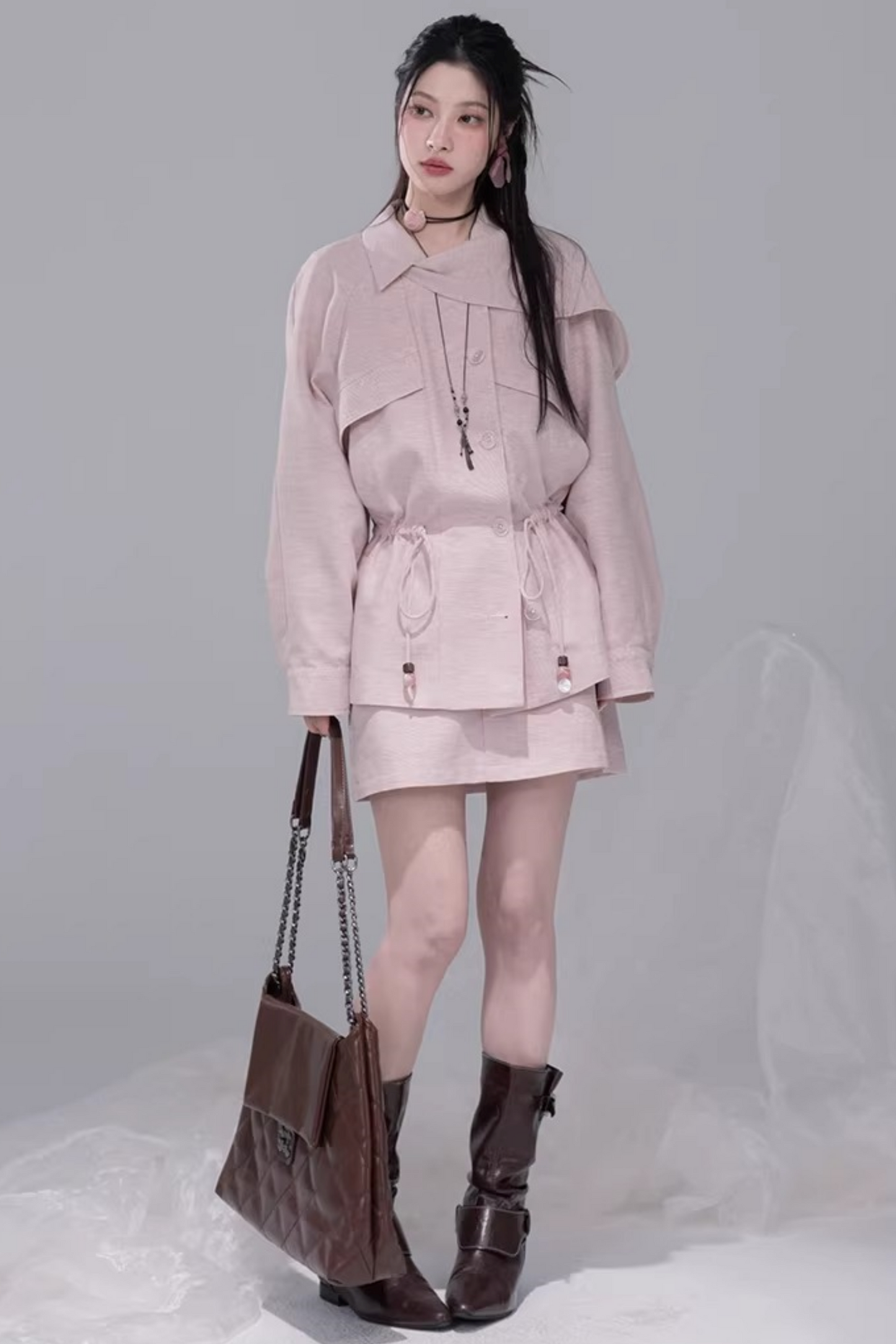 Camellia Mist Lyocell Matching Set