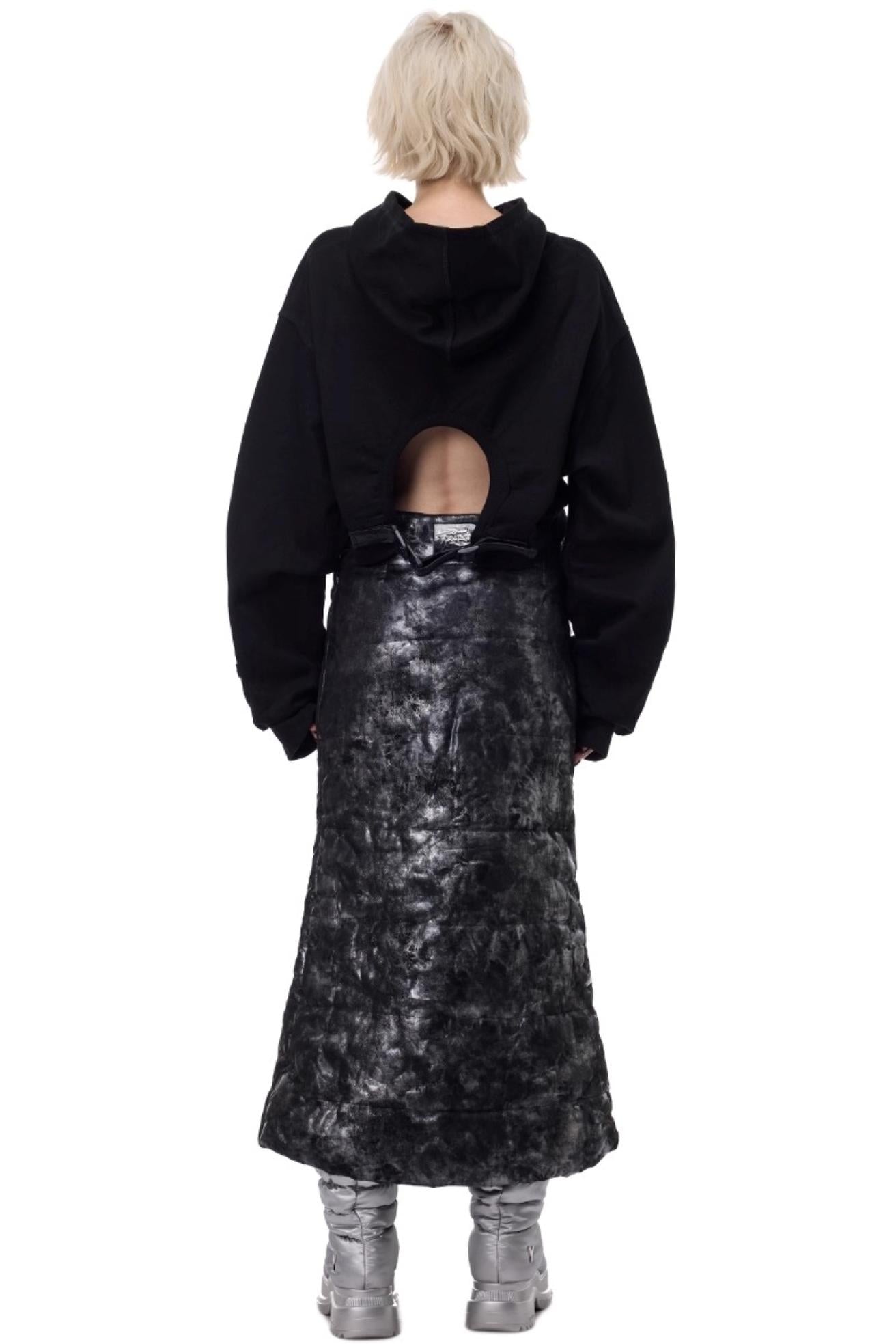 Thorn Print Hooded Fleece Sweatshirt