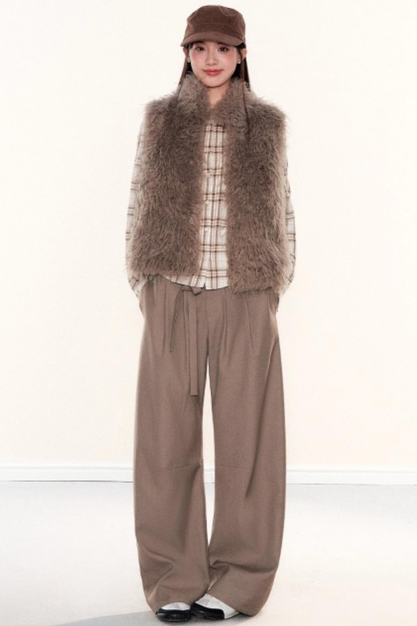 Stand-Up Collar Furry Vest