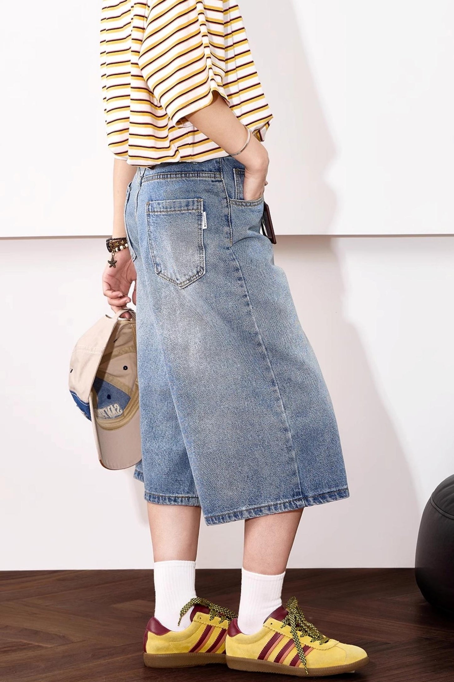 High-Waisted Denim Shorts