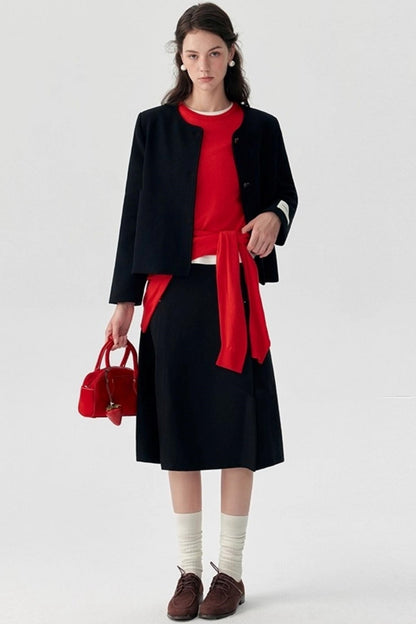 Linen Knitted Cardigan Set