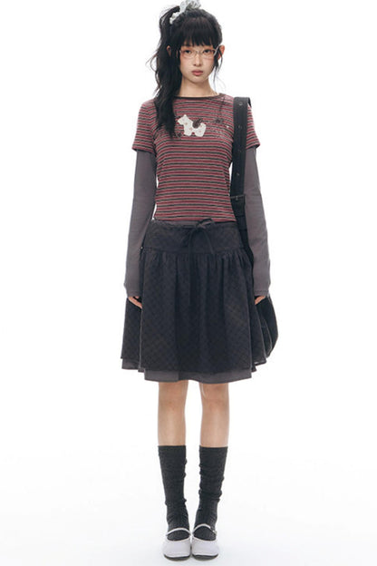 T-Shirt mit Pony-Applikation und Stickerei