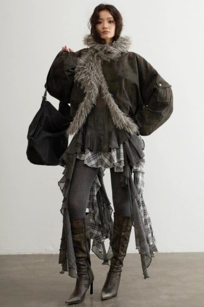 High-Waisted Aviator Jacket