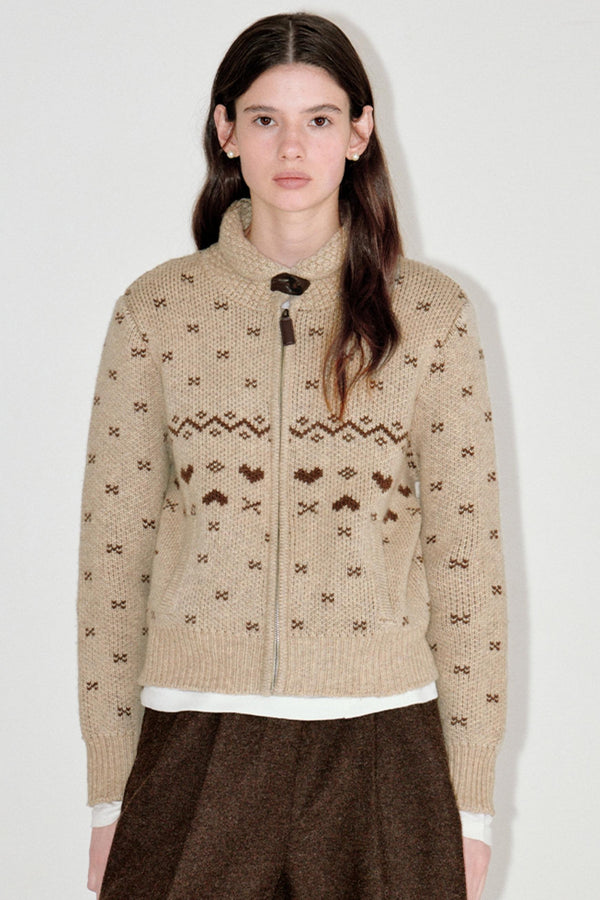 Retro Wool Fair Isle Cardigan