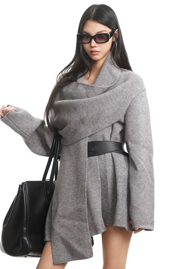 Korean Long Sleeve Knit Sweater Jacket