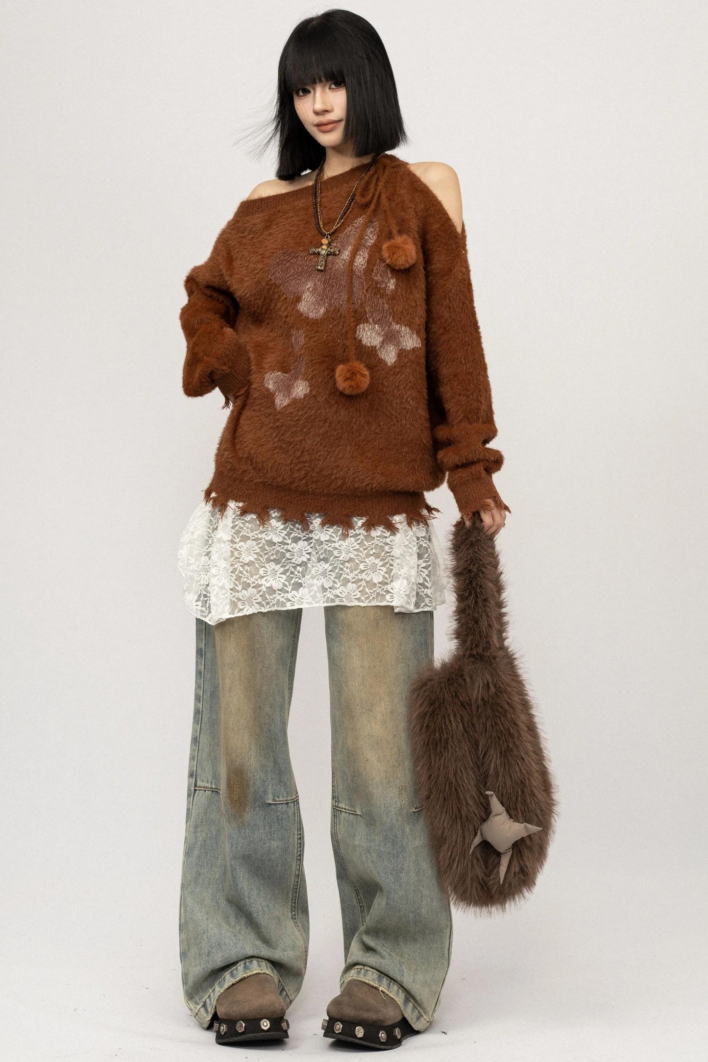 Loose Fit Butterfly Sweater