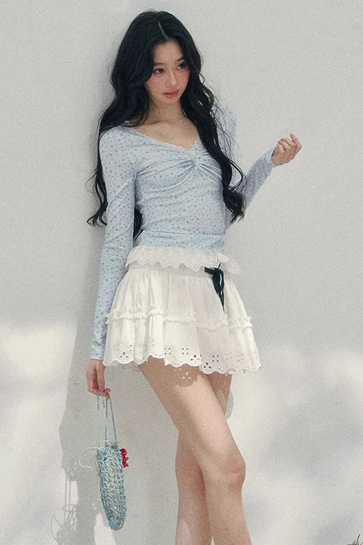 Spring White Half-Skirt