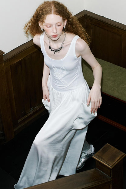 Swallow Embroidered Summer Dress