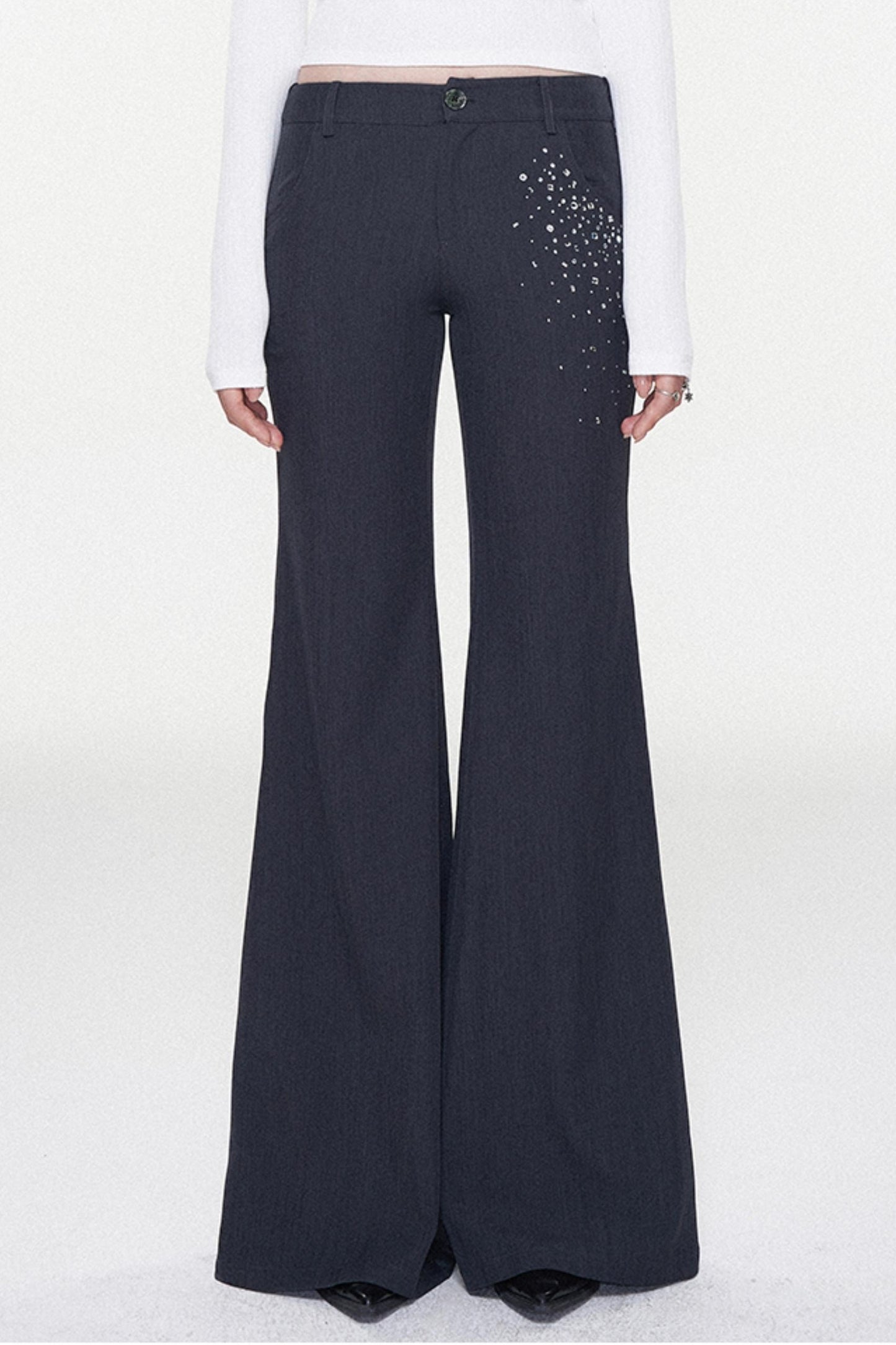 Retro Style Flared Pants