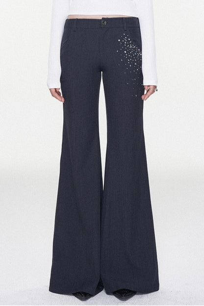 Retro Style Flared Pants