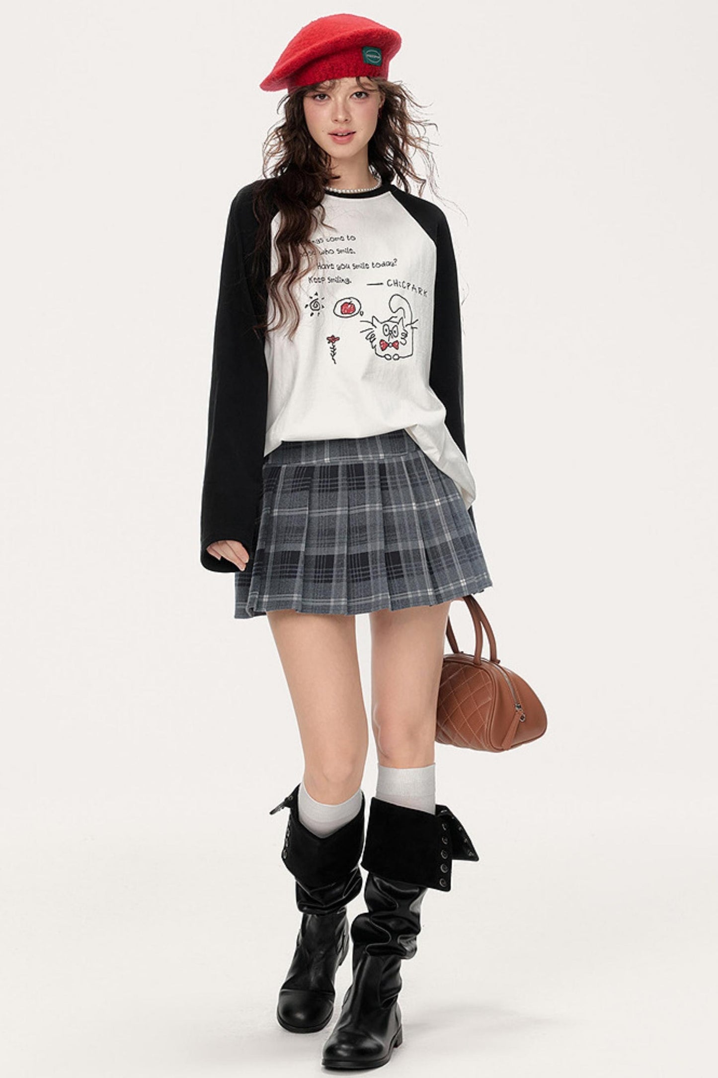 Color-Block Graffiti Top