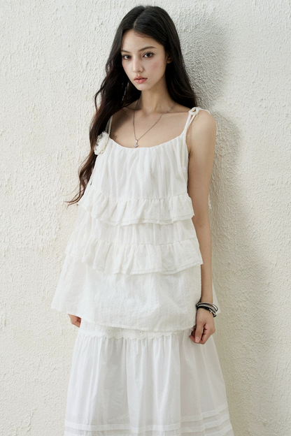 Ghostly Ruffled Halter Top