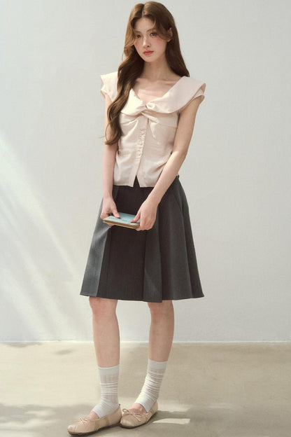 Mist Pink Lyocell Vintage Blouse