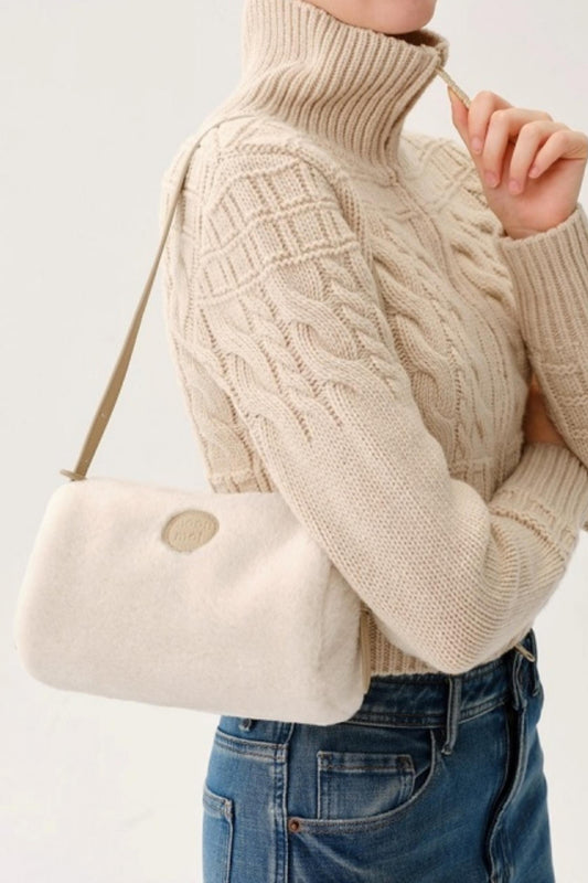 Plush Patchwork Leather Bag