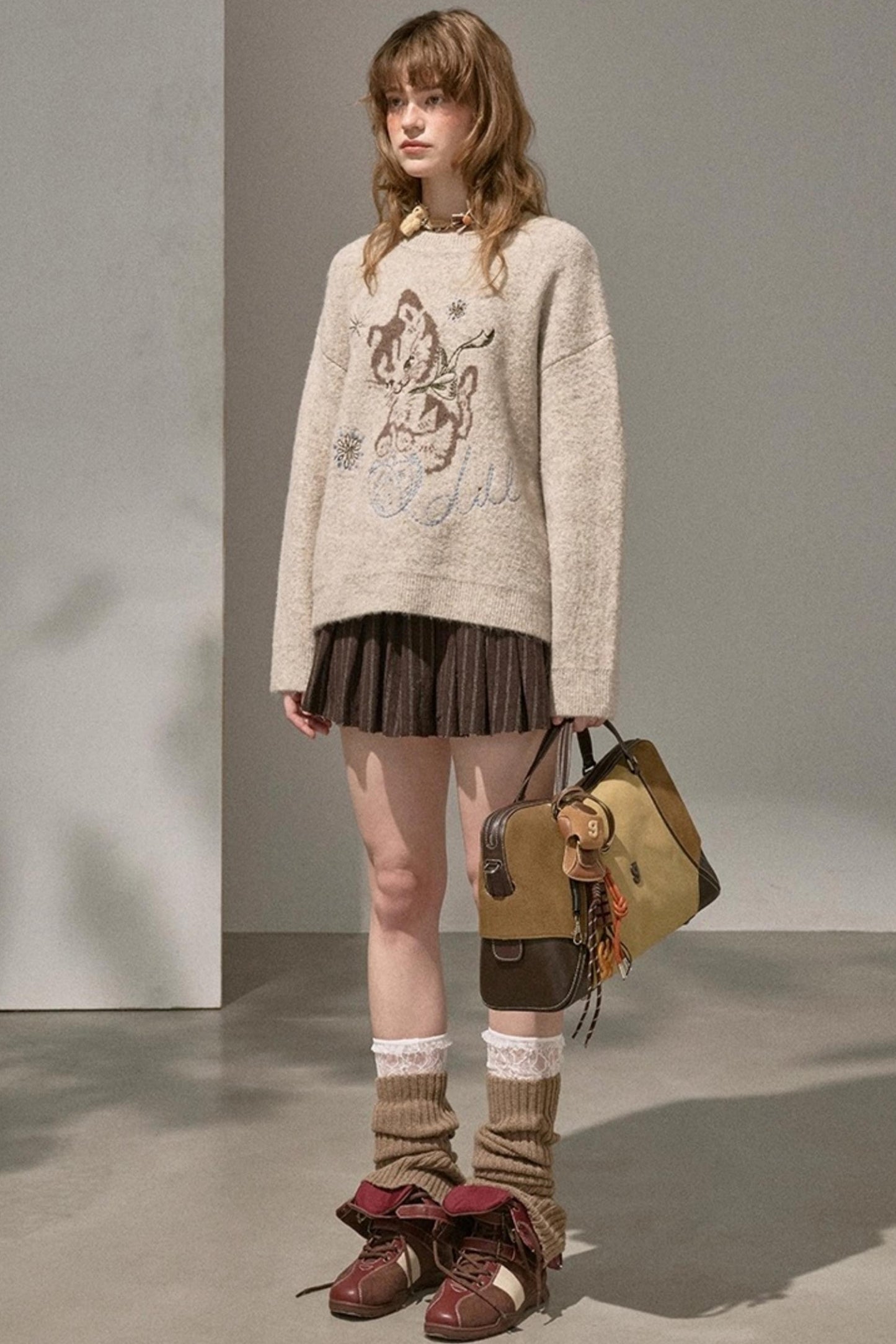 Furball Crew Neck Loose Sweater