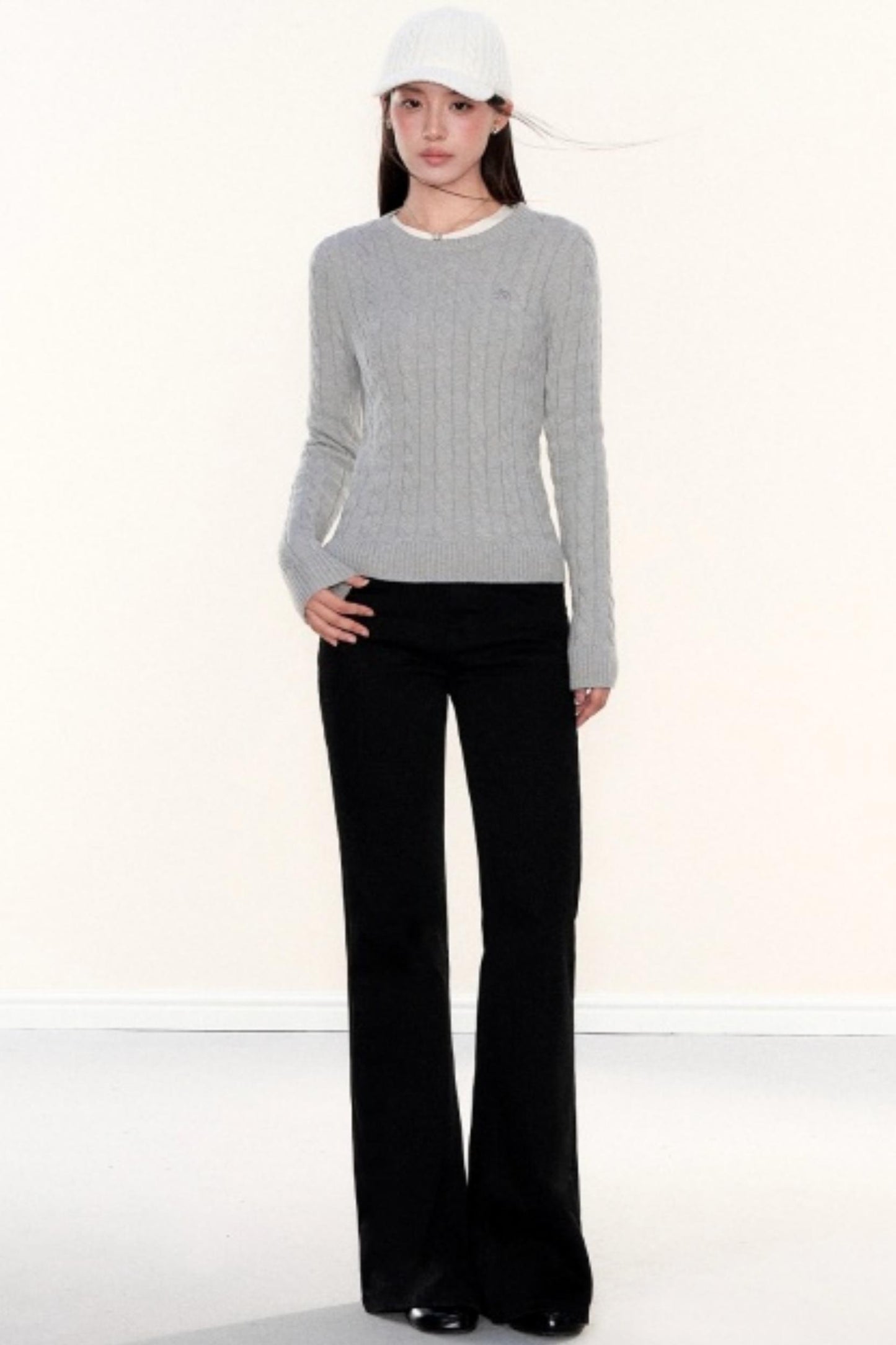 Cable Knit Retro Baseball Cap