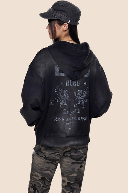 Vintage Washed Hoodie Sweatshirt