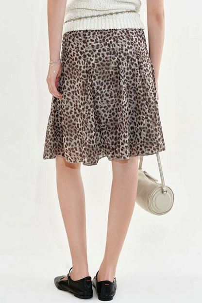 Leopard Print Fishtail Skirt