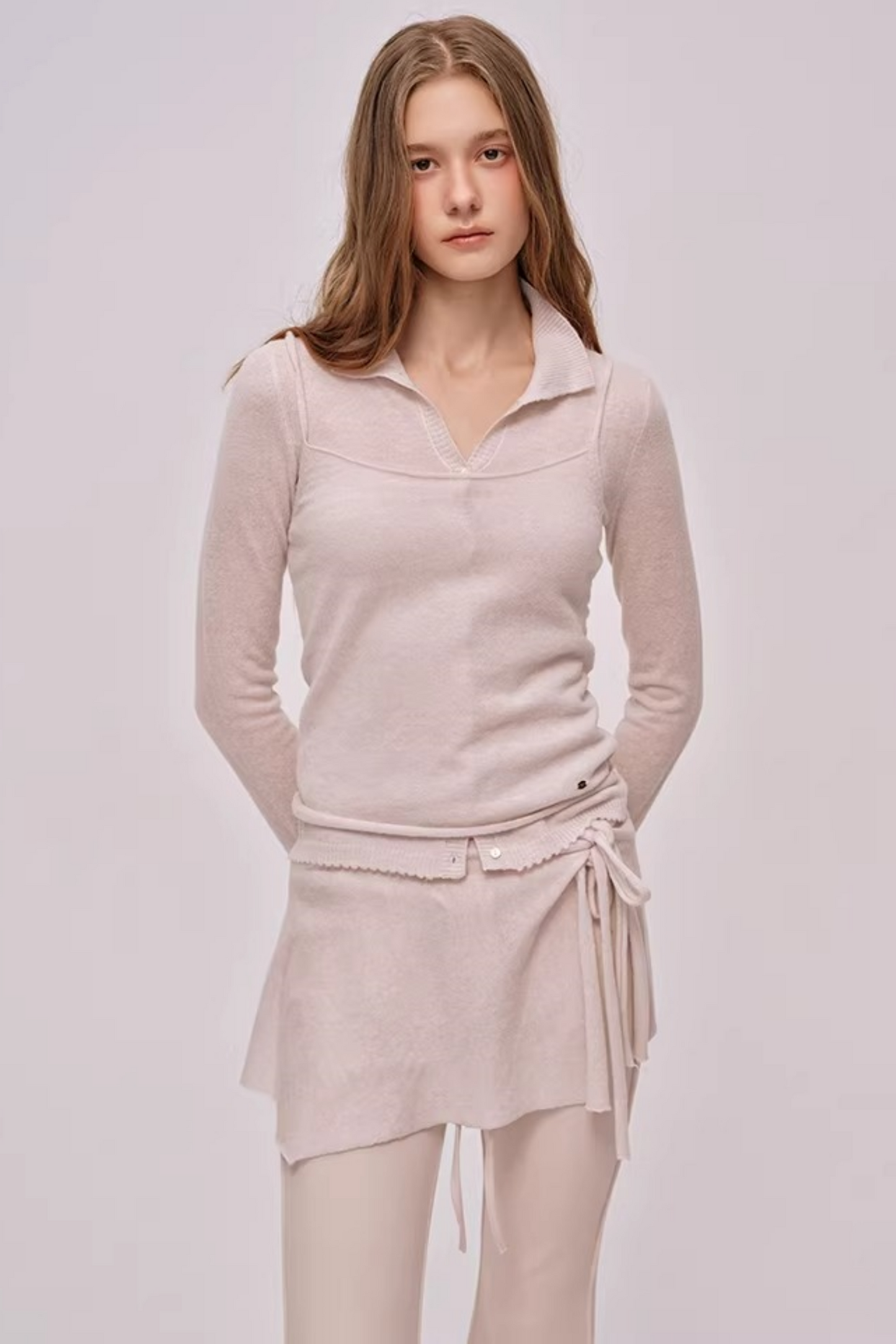 High-Waisted Ribbed Flared Pants