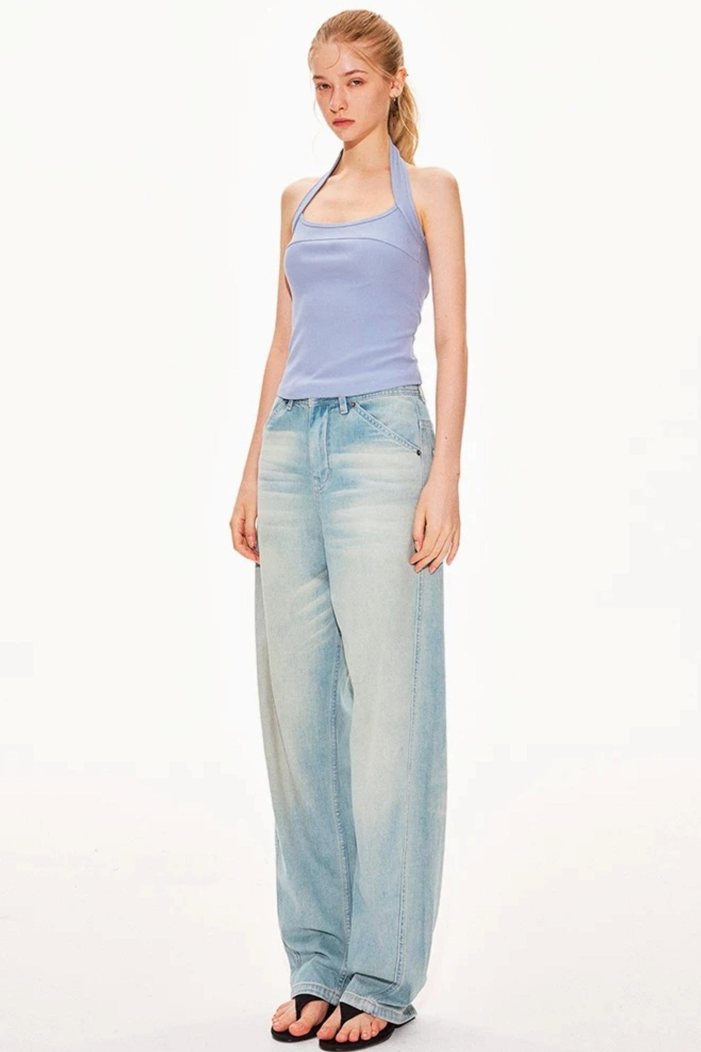 Solid Halter Neck Top