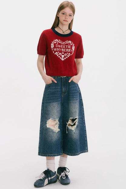 Vintage Denim Wide-Leg Jeans