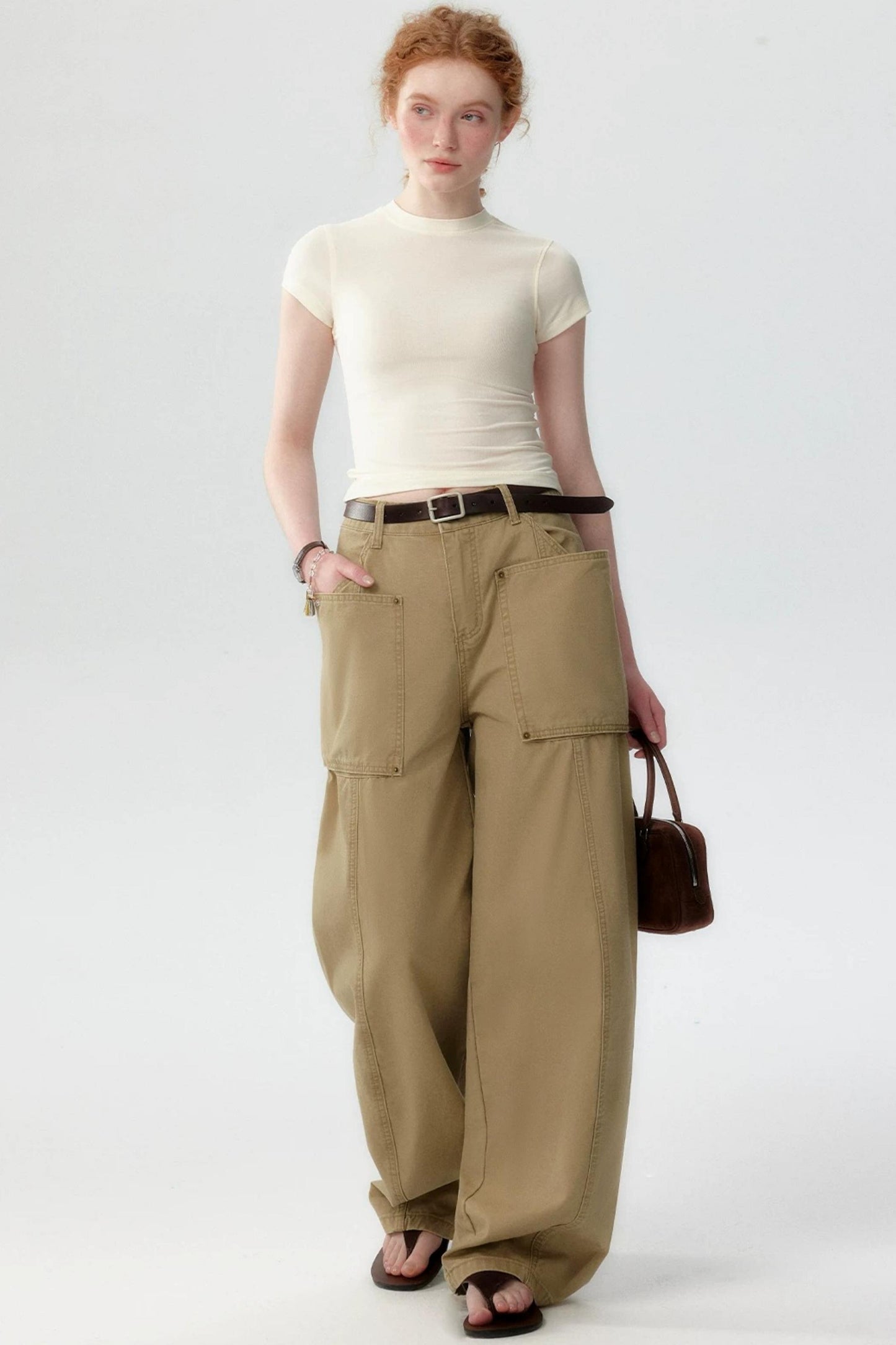 Vintage Khaki Denim Pants