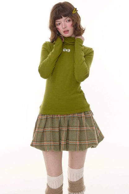 Autumn Retro High Neck Knitted Top