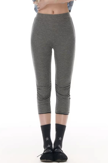 주름 크롭 스커트 셋업