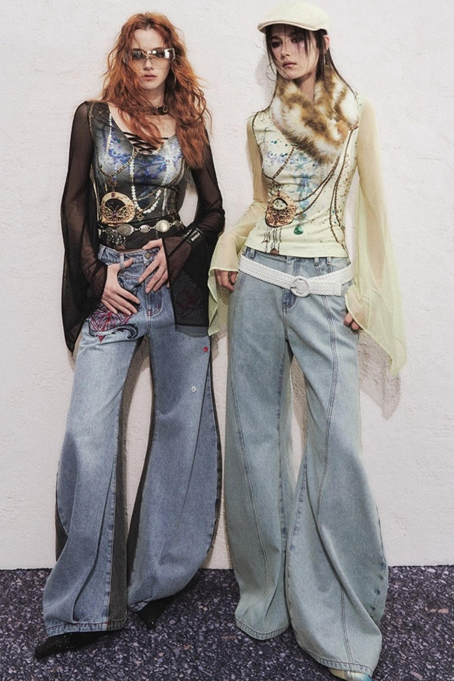 Asymmetrical Sickle Jeans