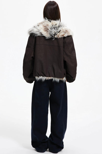 Winter Luxe Fur Collar Jacket