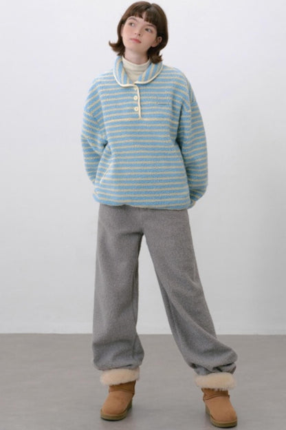 Striped Lambswool Sweater Top