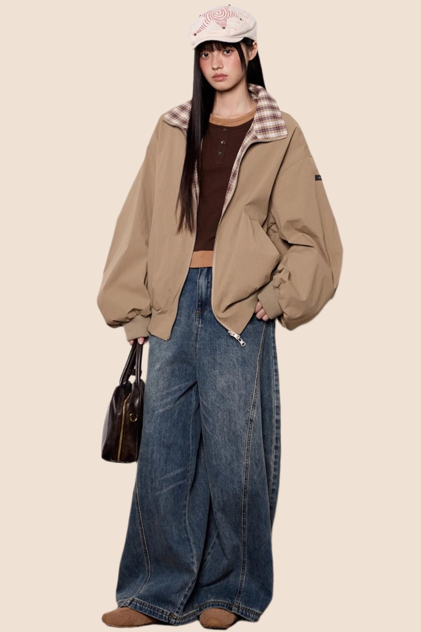 Bath Style Reversible Plaid Jacket