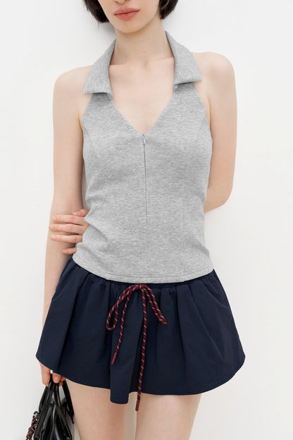 Gray Slim Fit Tank Top