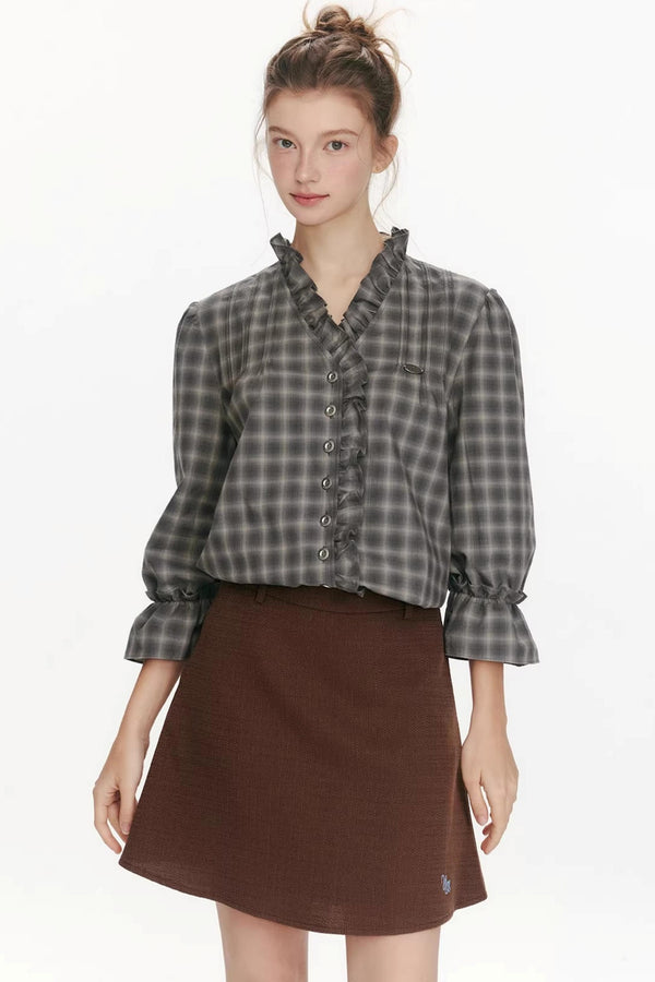 Flower Day Plaid Shirt