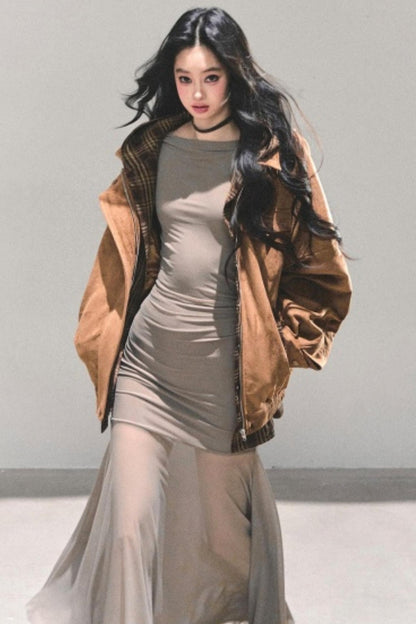 Slim-Fit Autumn Dress