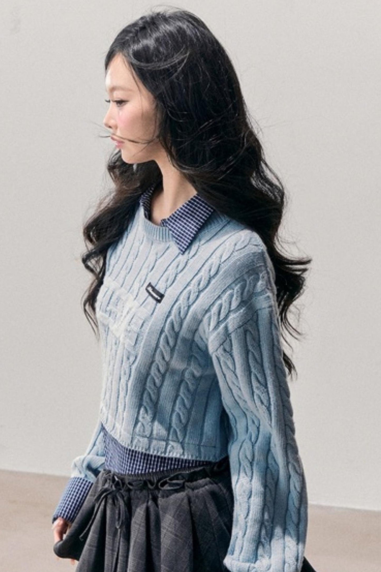 Hanging Blue Wool Sweater