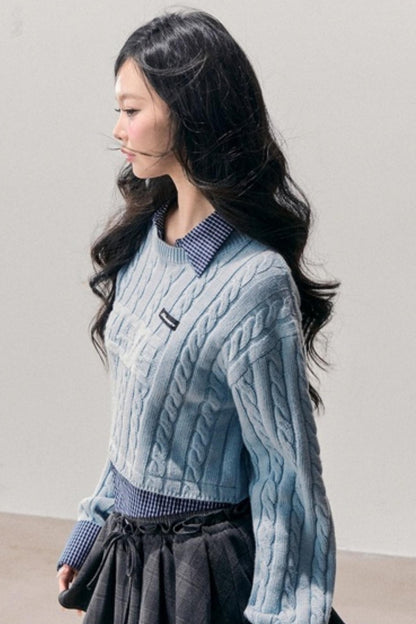 Hanging Blue Wool Sweater