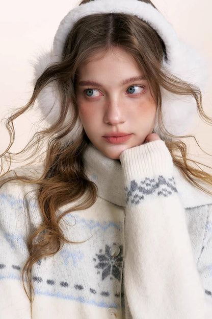 Wool Fair Isle Cardigan Set-Up