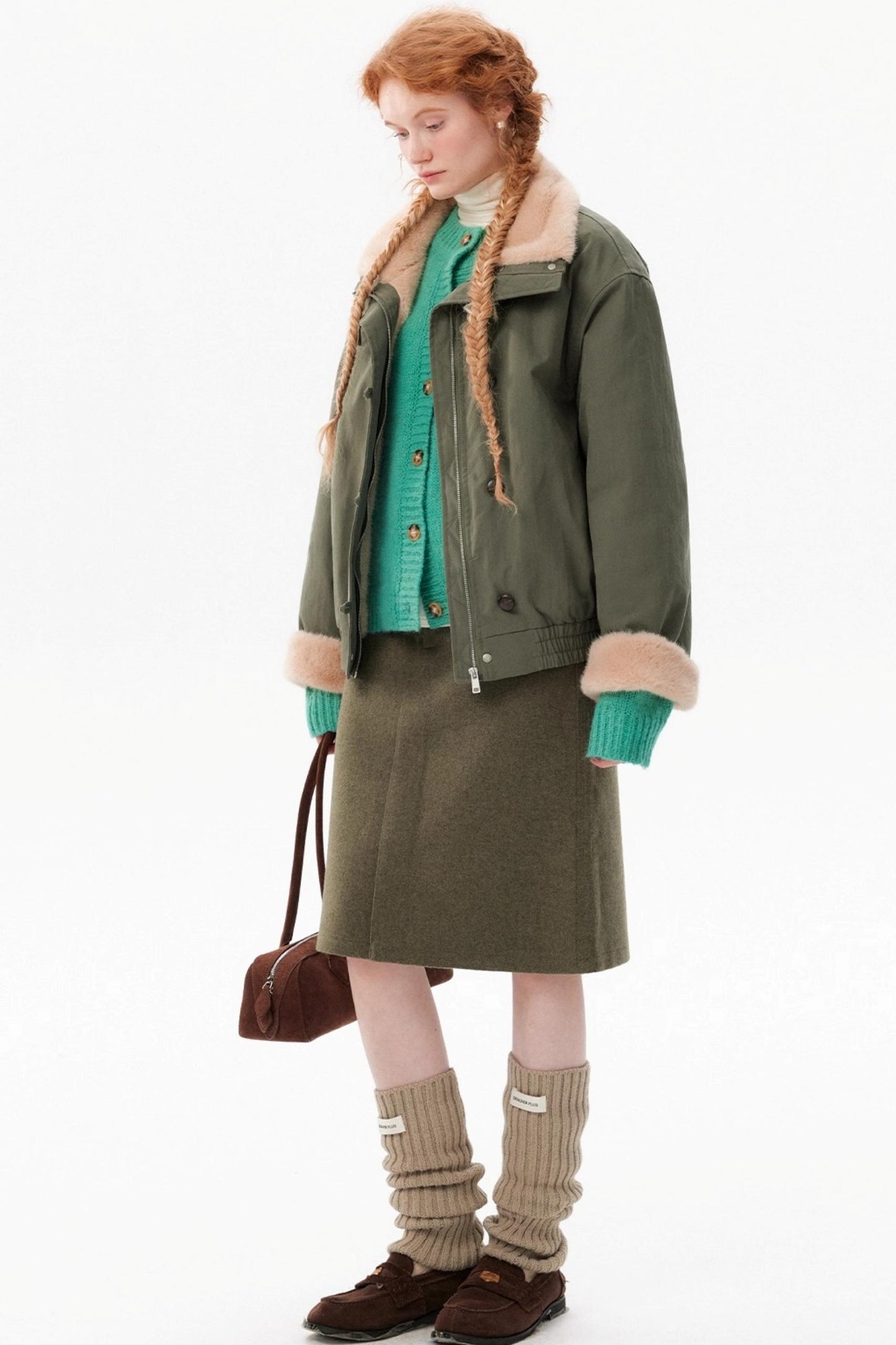 Retro Lapel Fur Winter Jacket