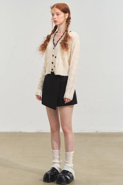 Pure Desire Lace V-Neck Fake Two Piece Top