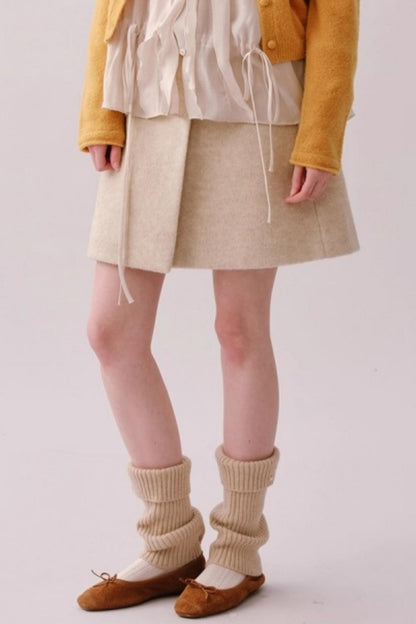 Heavy Woolen Patchwork Skirt