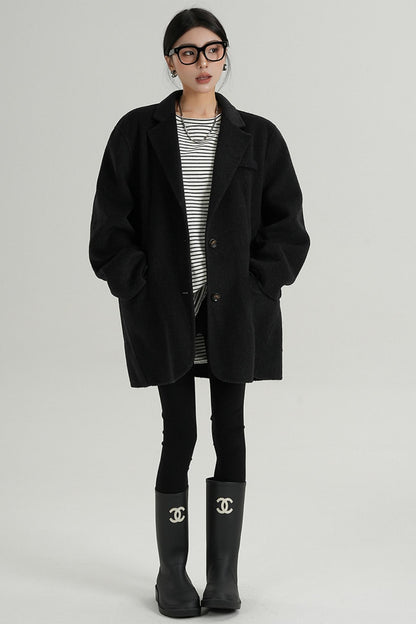 High-End Wool Tweed Suit Jacket