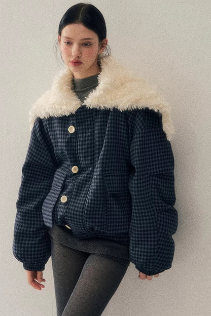 Silent Blue Lamb Wool Coat